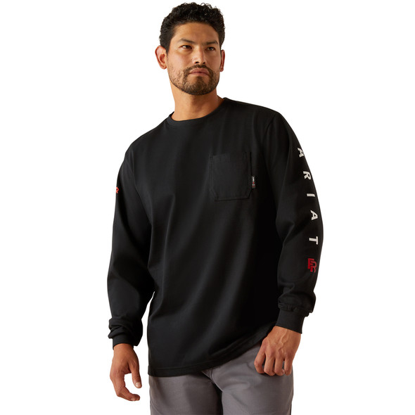 ARIAT FR HARDHEAD BLACK PRINT - FR SHIRT  - 10054609