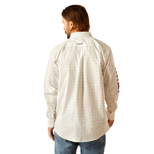 ARIAT TEAM LOGO KING WHITE PRINT - MENS SHIRT  - 10054639