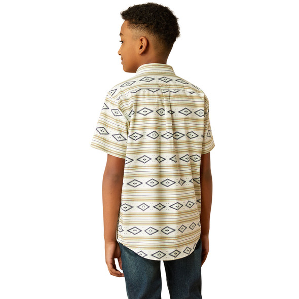 ARIAT CHRISTOPHER CLASSIC MINT PRINT - KIDS BOYS SHIRT - 10054783
