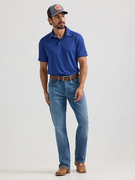 WRANGLER PERFORMANCE POLO BLUE - MENS POLO  - 112359338