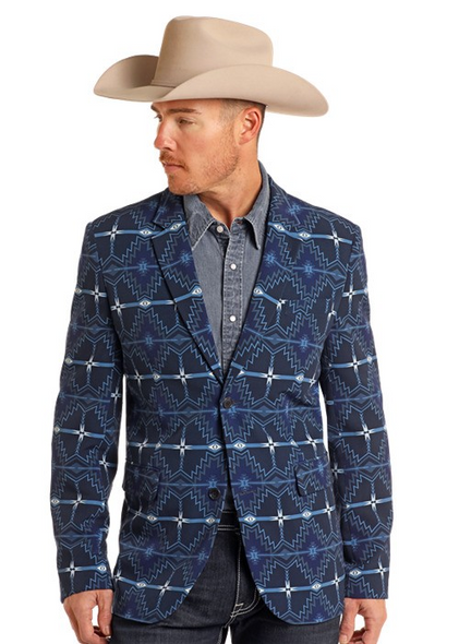 ROCK & ROLL SOUTHWEST BLUE SPORT COAT - MENCOATS   - BM96C05503