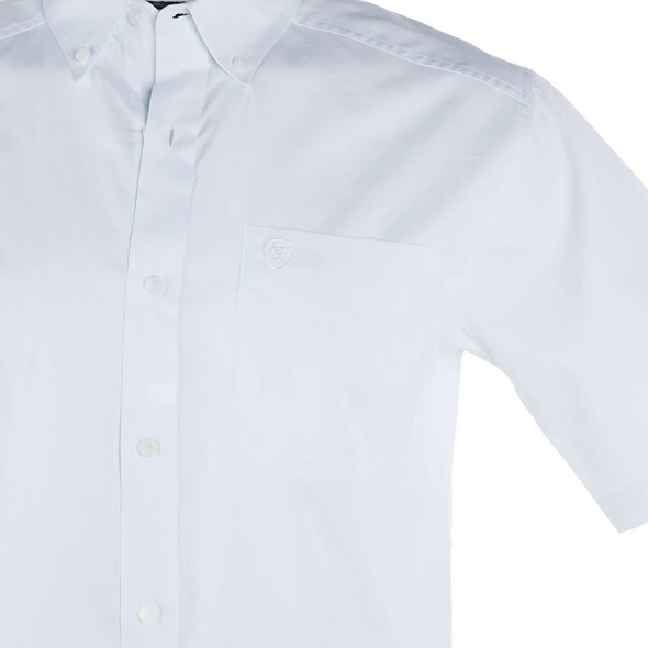 ARIAT LIGHTWEIGHT SOLID TWILL WHITE - MENS SHIRT  - 10061845