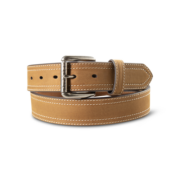ARIAT DOUBLE STITCH MEDIUM BROWN - ACCESSORIES BELT MEN - A1700244