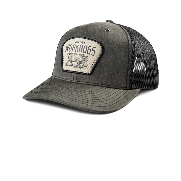 ARIAT WORK HOGS CHARCOAL SNAP BACK - HATS CAP  - A290001707