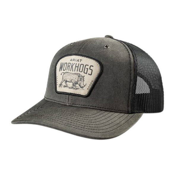 ARIAT WORK HOGS CHARCOAL SNAP BACK - HATS CAP  - A290001707