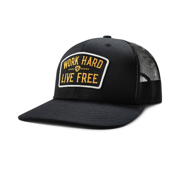 ARIAT WORK HARD PATCH BLACK - HATS CAP  - A290001801