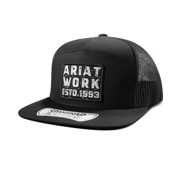 ARIAT ARIAT WORK 7 PANEL PATCH BLACK - HATS CAP  - A290002101