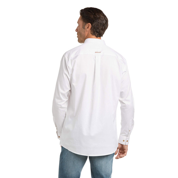 ARIAT SOLD TWILL FITTED WHITE - MENS SHIRT COR - 10034230