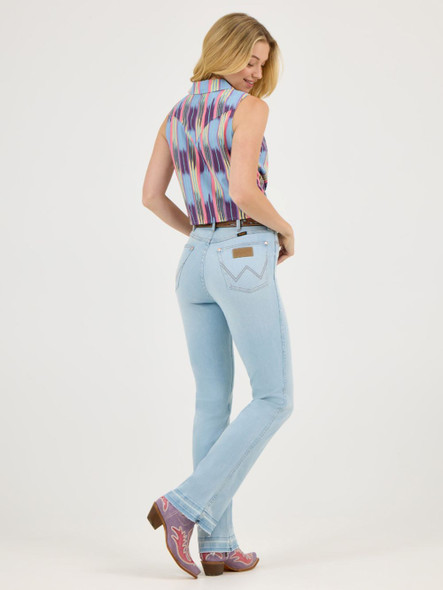 WRANGLER LAINEY BOOT HUGGER BLEACH - LADIES JEANS  - 112368267