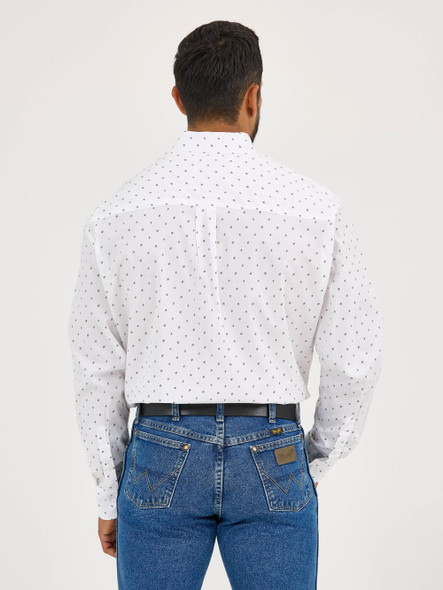 WRANGLER GEORGE STRAIT WHITE PRINT - MENS SHIRT  - 112365380