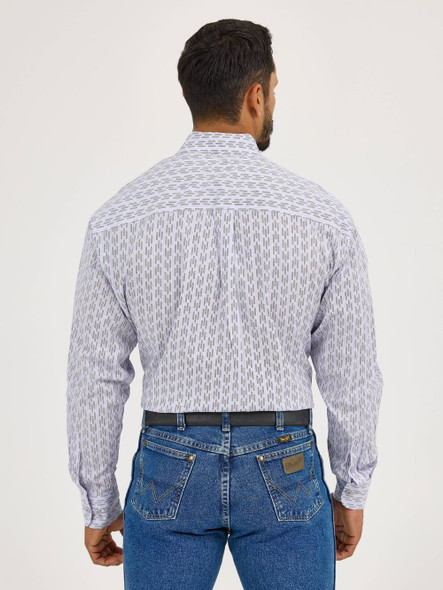 WRANGLER GEORGE STRAIT PURPLE PRINT - MENS SHIRT  - 112365400