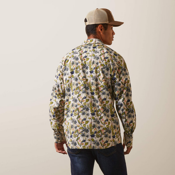 ARIAT HADKINS RETRO FIT OYSTER GREY - MENS SHIRT  - 10043893