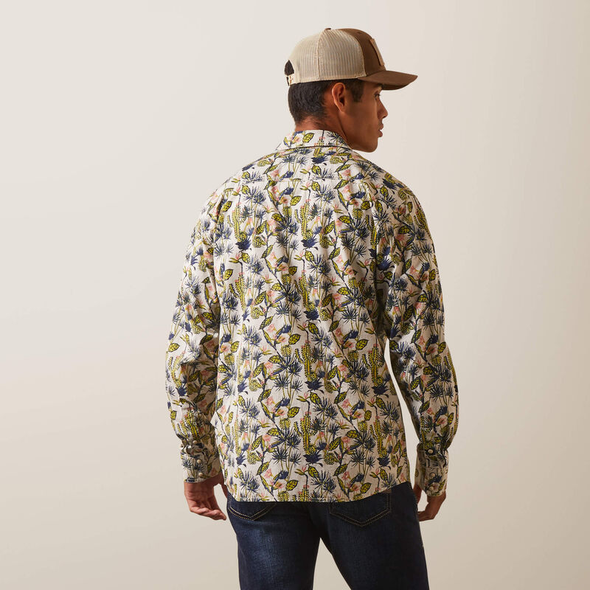 ARIAT HADKINS RETRO FIT OYSTER GREY - MENS SHIRT  - 10043893