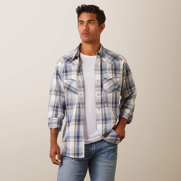 ARIAT SNAP HASTON RETRO ASPARAGUS - MENS SHIRT  - 10043891