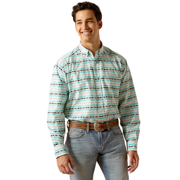 ARIAT JEFFERSON ICE GREEN - MENS SHIRT  - 10051495