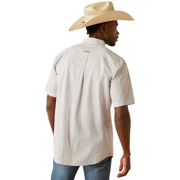 ARIAT WOODY PRO SERIES WHITE PLAID - MENS SHIRT  - 10058754