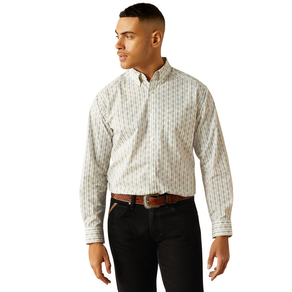 ARIAT WILLIAM CLASSIC WHITE PRINT - MENS SHIRT  - 10058763