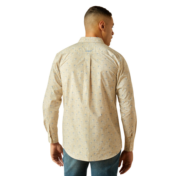 ARIAT TEAM ALDER FITTED  KHAKI PRINT - MENS SHIRT  - 10058978