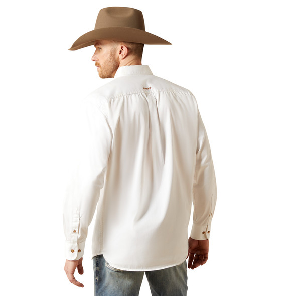 ARIAT SOLID WHITE TWILL CLASSIC FIT - MENS SHIRT COR - 10000503