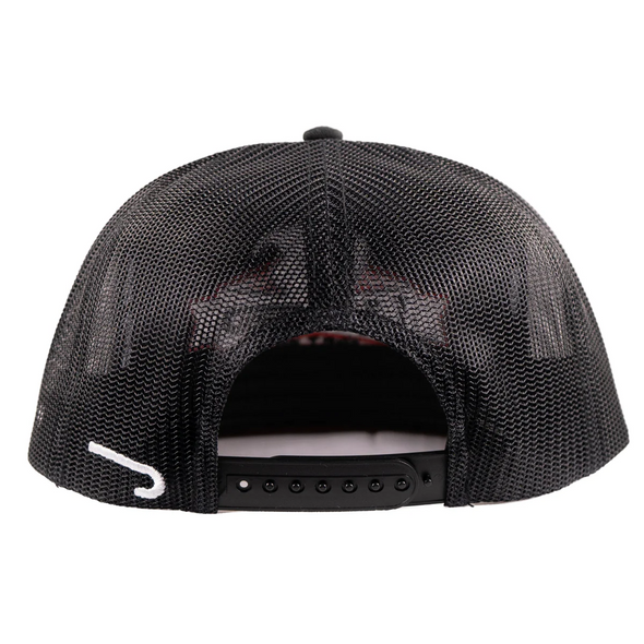 LAZY J RANCH WEAR BLACK DOMINO CLASSIC ROPE - HATS CAP  - BLKBLK4-DMNO-RED