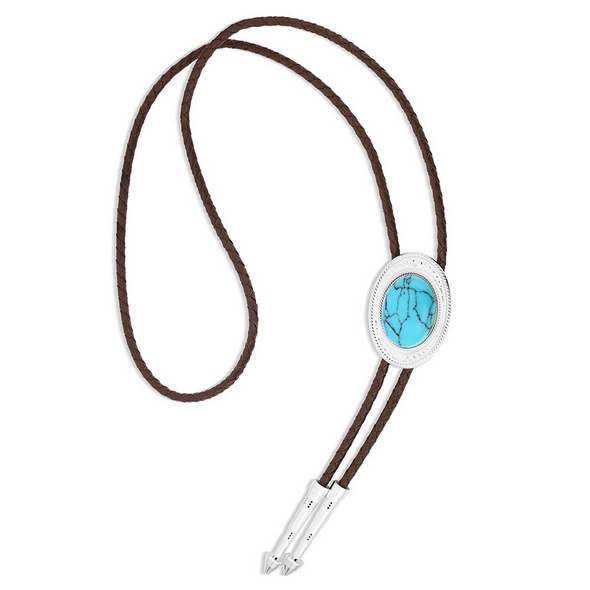 MONTANA SILVERSMITHS THE OUTLAW TURQUOISE BOLO TIE - ACCESSORIES OTHER  - BT6146TQ