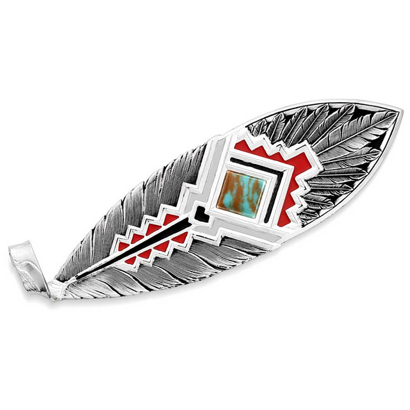 MONTANA SILVERSMITHS SOUTHWEST AURA HAT FEATHER - HATS ADD-ONS  - AMHF6058