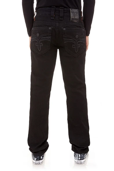 ROCK REVIVAL BLACK ARTHER J200 STRAIGHT - MENS JEANS  - RP2311J200R