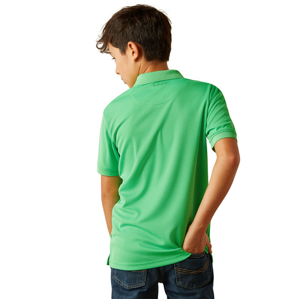 ARIAT TEK POLO IRISH GREEN - KIDS BOYS POLO - 10058806