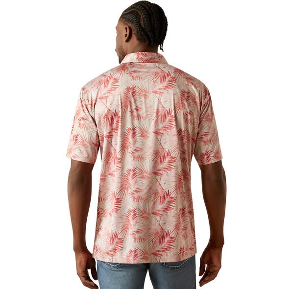 ARIAT CHARGER 2.0 SCARLETT PRINT - MENS POLO  - 10058847