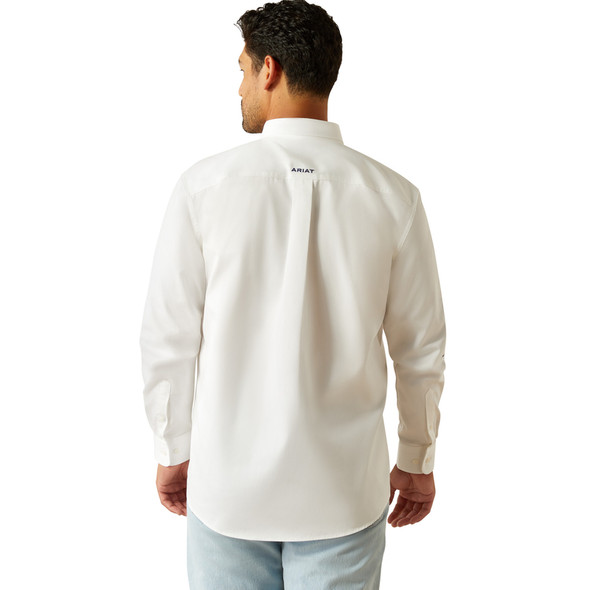 ARIAT TEAM LOGO TWILL WHITE TEAL - MENS SHIRT  - 10059132