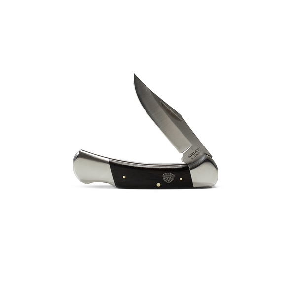 ARIAT FOLDING 3.5" SMOOTH BLACK - ACC KNIVES  - A710011101