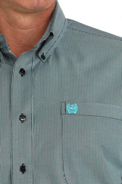 CINCH TENCEL STRIPED BLACK PRINT - MENS SHIRT  - MTW1105908