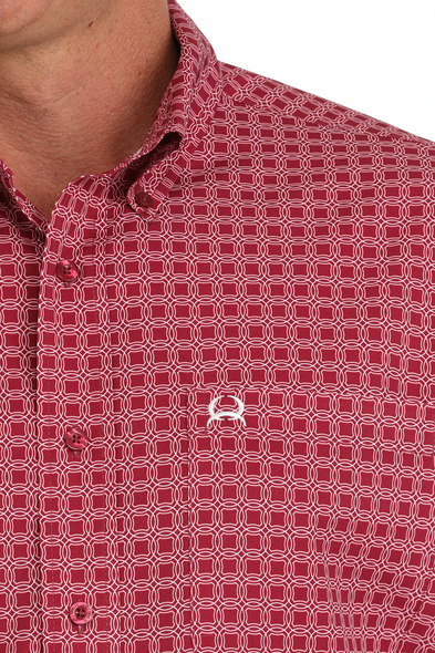 CINCH ARENAFLEX MEDALLION PRINT PINK - MENS SHIRT  - MTW1704151