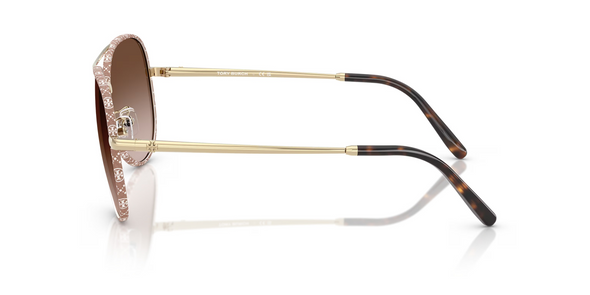 TORY BURCH PILOT MONOGRAM BROWN - SUNGLASS TORY BURCH  - 6114336013