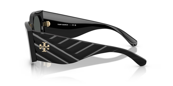 TORY BURCH KIRA RECTANGLE BLACK/DARK GREY - SUNGLASS TORY BURCH  - 7221U170987