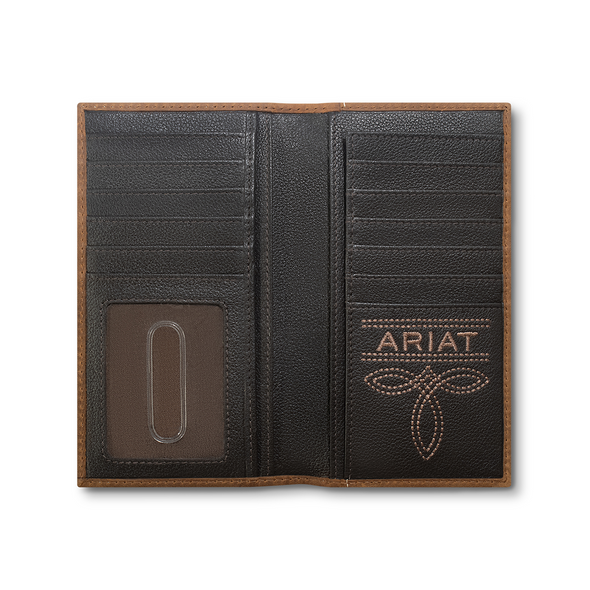 ARIAT SHIELD EMBOSSED BROWN RODEO - ACCESSORIES WALLET  - A3565644