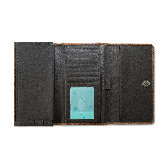 ARIAT PAIGE BROWN BASKETWEAVE WALLET - ACCESSORIES WALLET  - A770019902