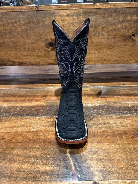 DILIGENCIA PYTHON MATTE BLACK - BOOT MENS WESTERN - PYTHON MATTE BLACK
