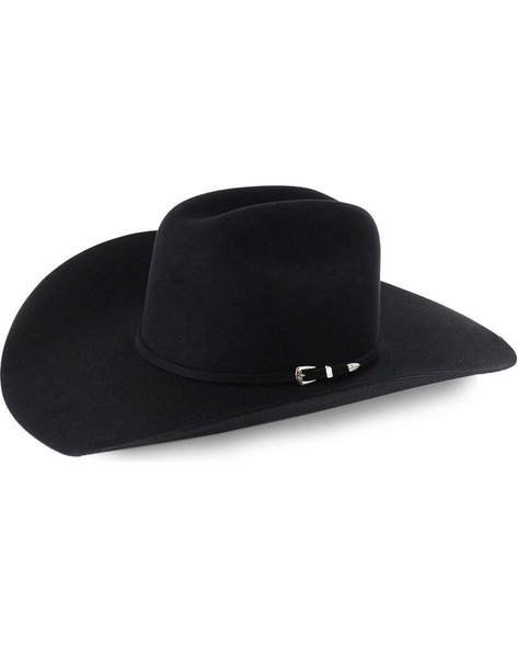 RODEO KING TOP HAND CROWN 4 1/4" BRIM - HAT FELTS  - TC 7X BLACK FELT