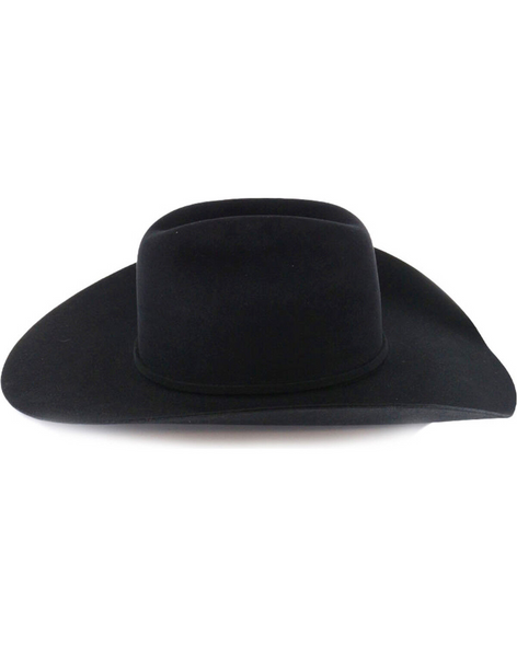 RODEO KING TOP HAND CROWN 4 1/4" BRIM - HAT FELTS  - TC 7X BLACK FELT