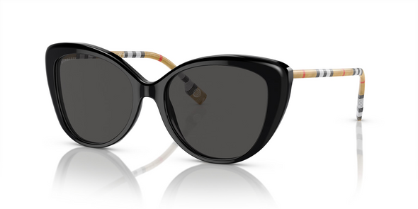 BURBERRY CATEYES BLACK WITH DARK GREY - SUNGLASS BURBERRY  - 4407385387