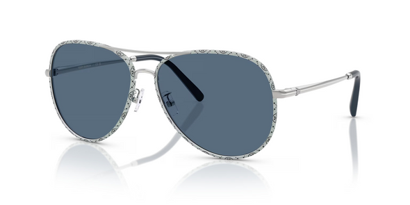 TORY BURCH ELEANOR SILVER BLUE MONOGRAM - SUNGLASS TORY BURCH  - 611432744L