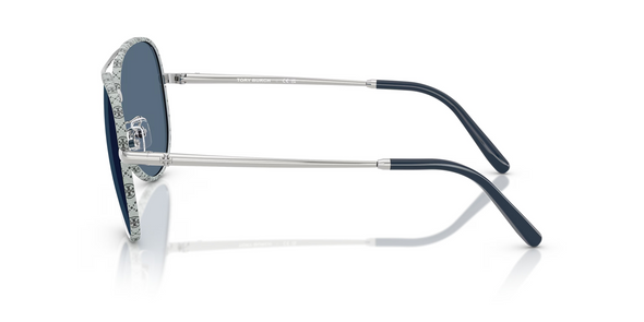 TORY BURCH ELEANOR SILVER BLUE MONOGRAM - SUNGLASS TORY BURCH  - 611432744L