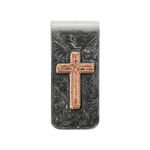 3-D BELT MONEY CLIP COPPER CROSS - ACCESSORIES WALLET  - D250017097