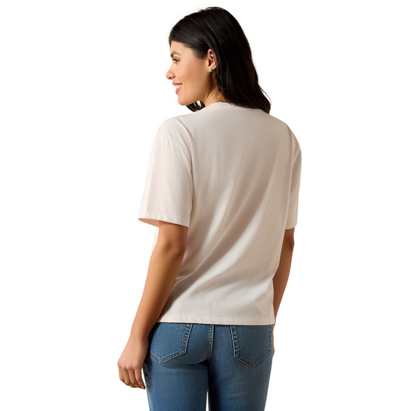 ARIAT PINK TINT WILD WEST TEE - LADIES TEE  - 10063764