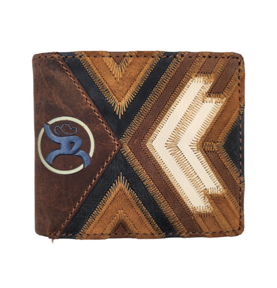 HOOEY ROUGHOUT BROWN & BLUE BIFOLD - ACCESSORIES WALLET  - RBF015-BRTN