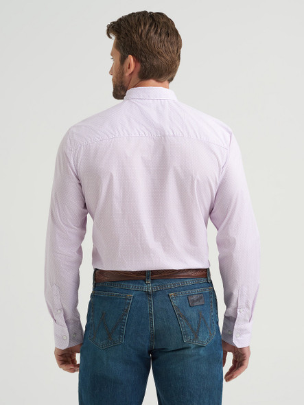 WRANGLER CODY JOHNSON LILAC PRINT - MENS SHIRT  - 112368023