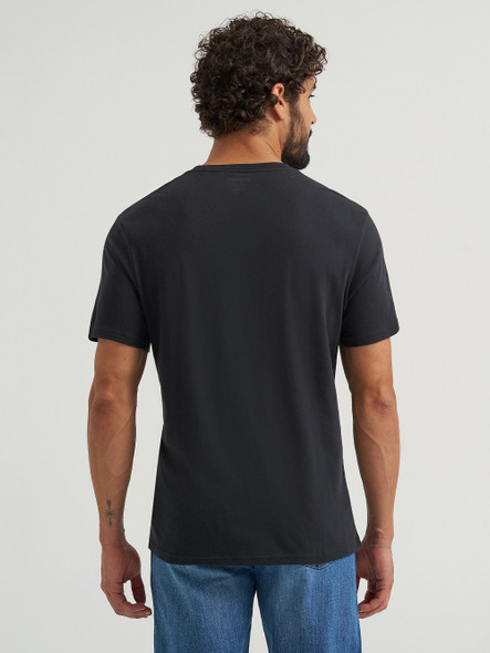 WRANGLER FOR THE RIDE OF LINE JET BLACK - MENS TEE  - 112365295