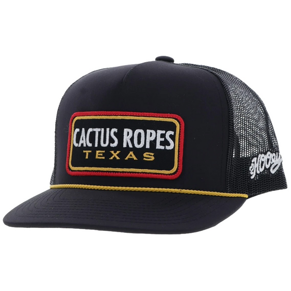 HOOEY BLACK RECTANGLE PATCH - HATS CAP  - CR118