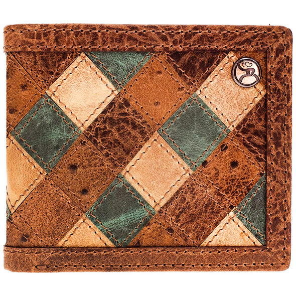 HOOEY ROUGHY OSTRICH PRINT BIFOLD - ACCESSORIES WALLET  - RBF009-BRTQ